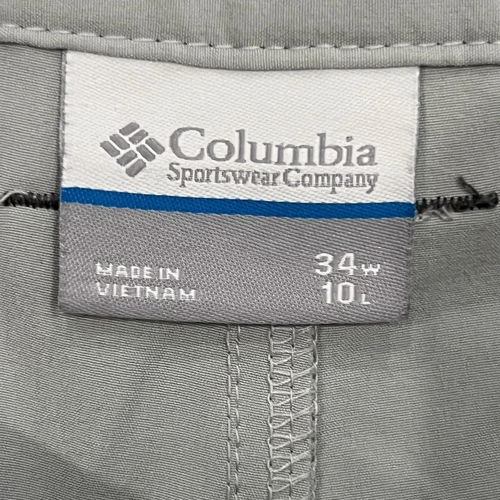 Columbia PFG Shorts Mens 34 Grey Excellent Omni-Shield Fishing Performance 10L - Picture 5 of 7